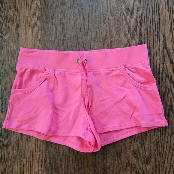 OP Pink Drawstring Waist Casual Short Shorts Size Junior's Medium 7/9 - Picture 1 of 7